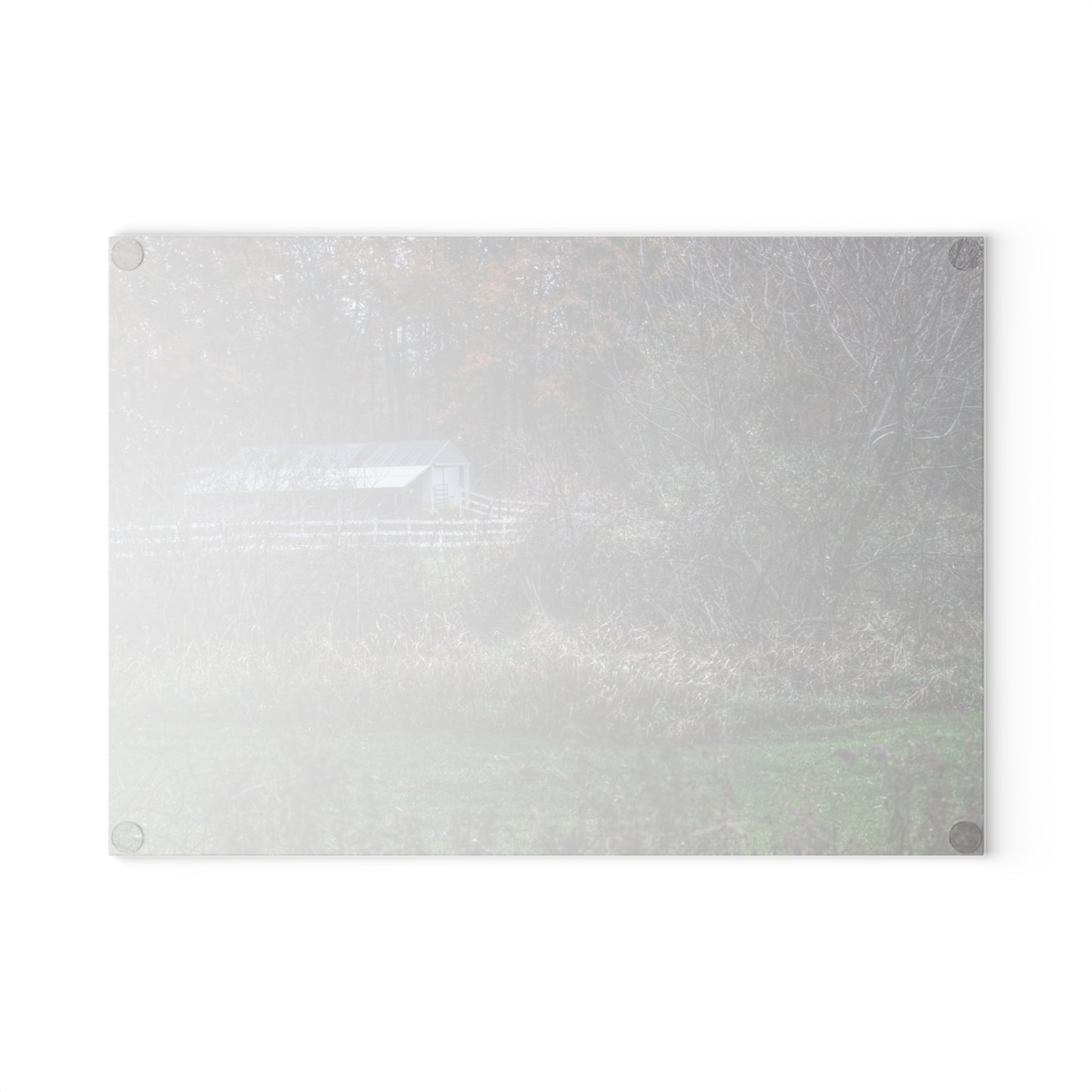 U R There Photography Shifman Road Stable Rustic Farmhouse Tempered-Glass Cutting Board