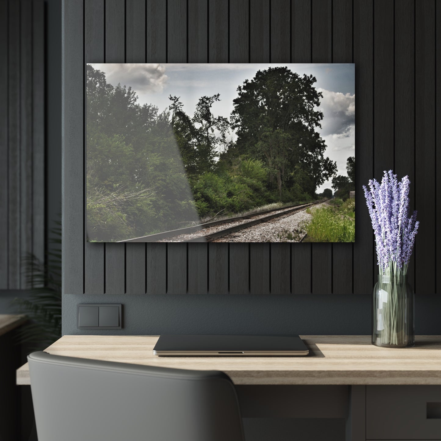 U R There Photography Michigan Rails Rustic Farmhouse Acrylic Wall Print