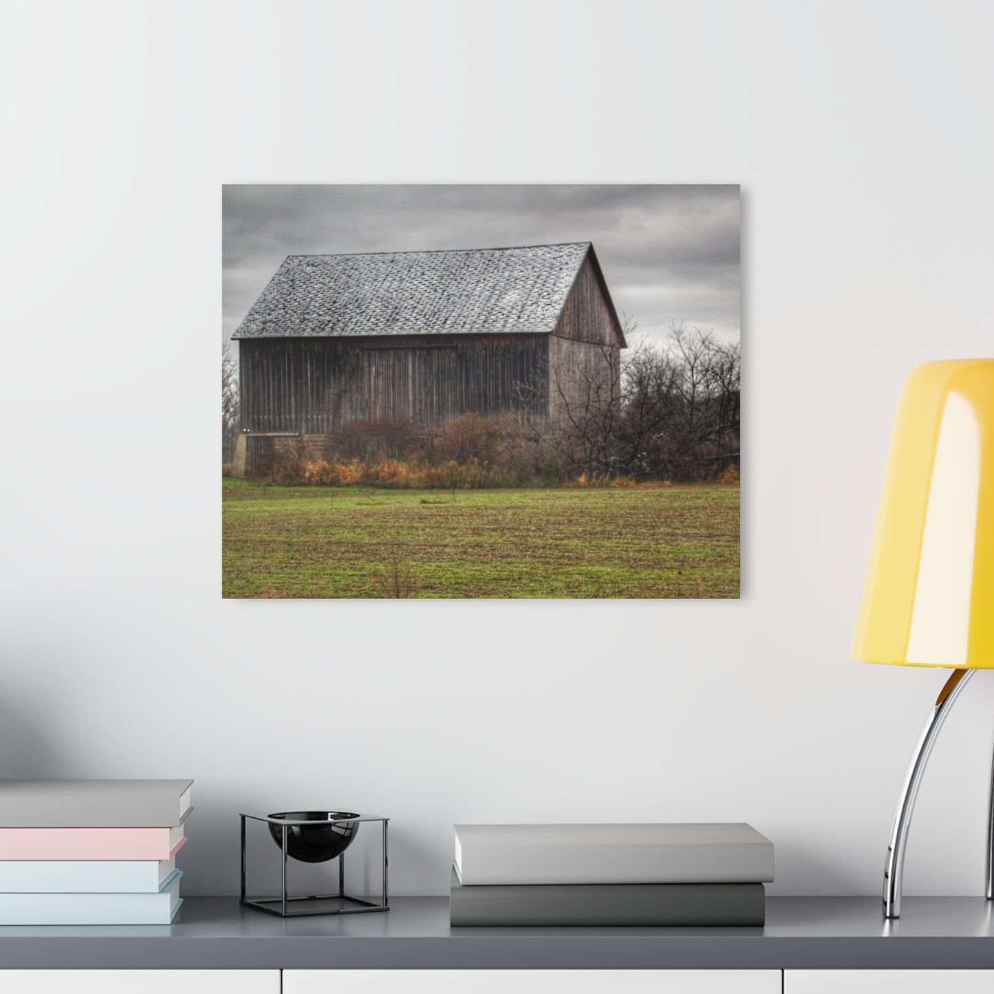 U R There Photography Brown City Road Grey Rustic Farmhouse Acrylic Wall Print