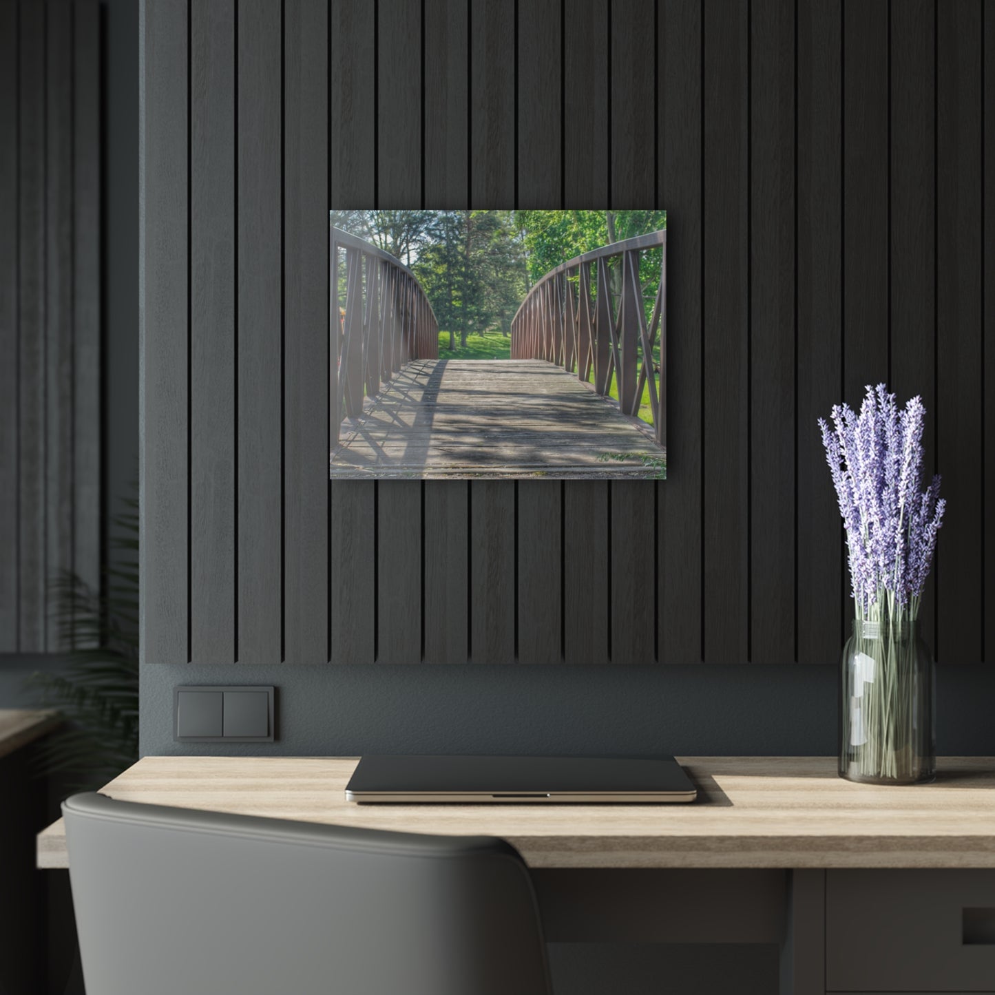 U R There Photography Cramton Park Kiwanis Bridge Rustic Farmhouse Acrylic Wall Print
