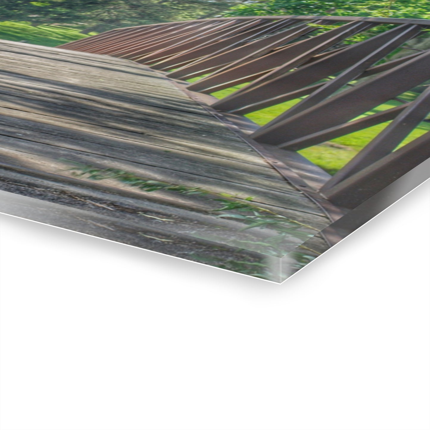 U R There Photography Cramton Park Kiwanis Bridge Rustic Farmhouse Acrylic Wall Print