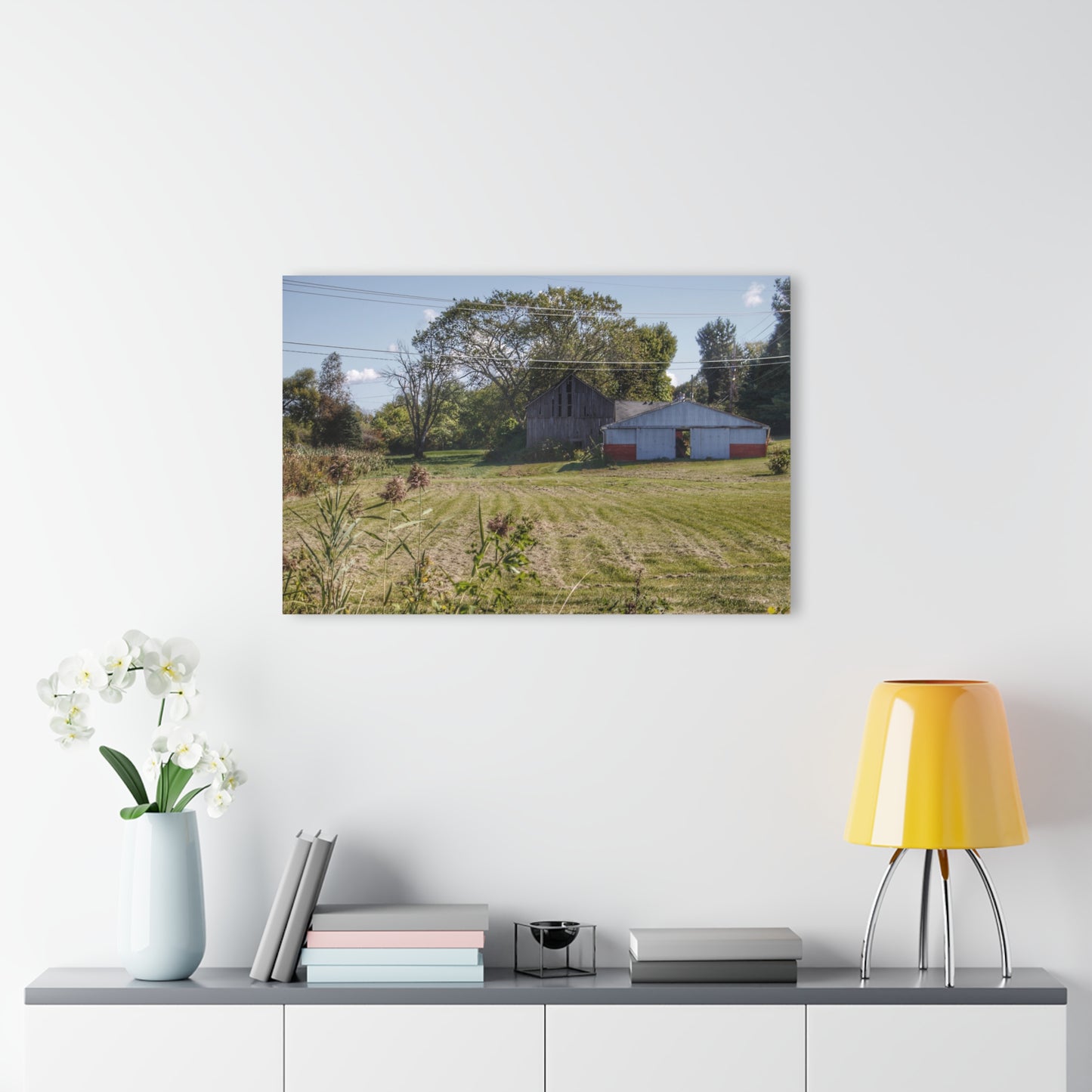U R There Photography Havens Road Grey Rustic Farmhouse Acrylic Wall Print
