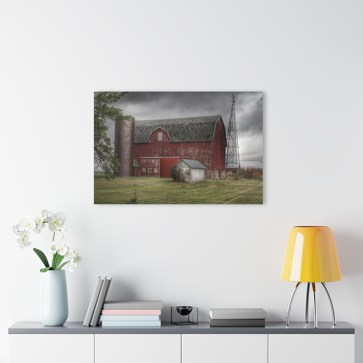U R There Photography Weaver Road Red II Rustic Farmhouse Acrylic Wall Print