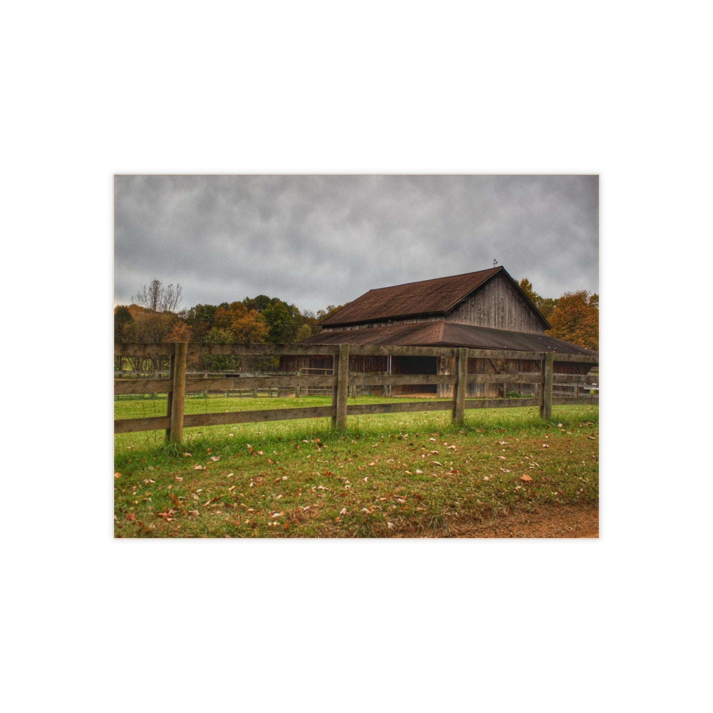 U R There Photography Chalet Grey I Rustic Farmhouse Decorative Ceramic Tile