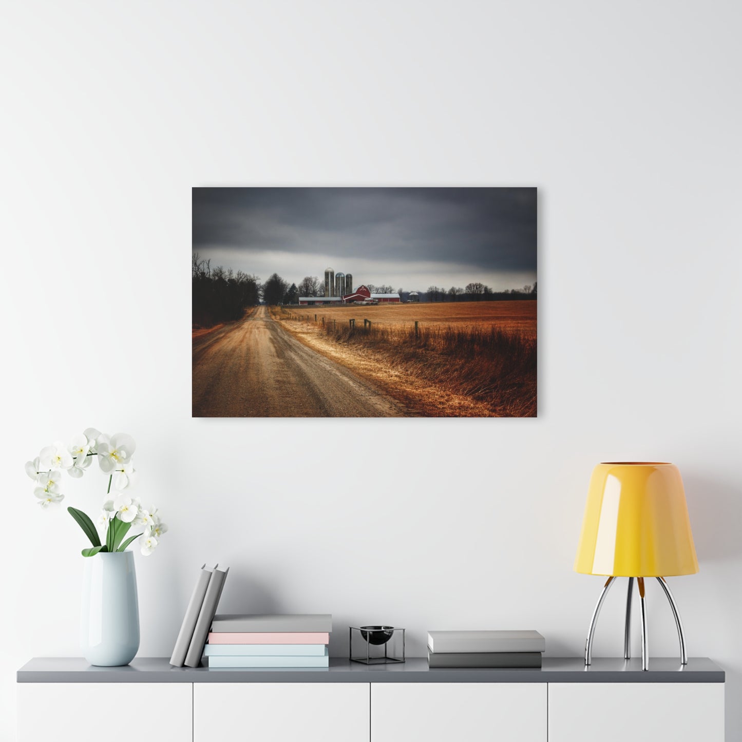 U R There Photography Across the Field on Daley Road Rustic Farmhouse Acrylic Wall Print