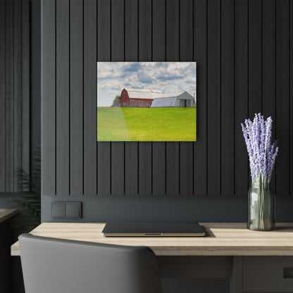 U R There Photography Henderson Hilltop Red Rustic Farmhouse Acrylic Wall Print