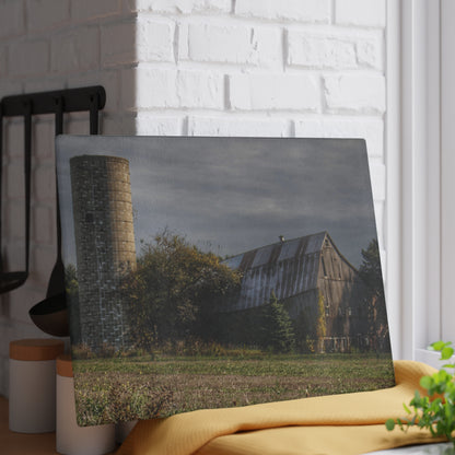 U R There Photography Collapsing in Croswell Rustic Farmhouse Tempered-Glass Cutting Board