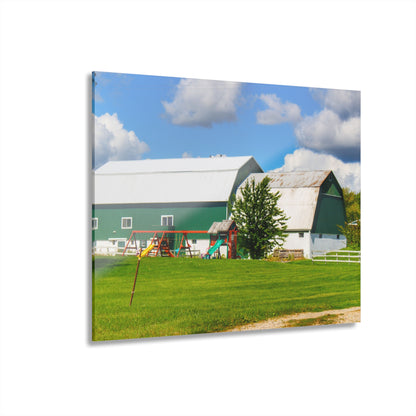 U R There Photography Hough Road Green Rustic Farmhouse Acrylic Wall Print