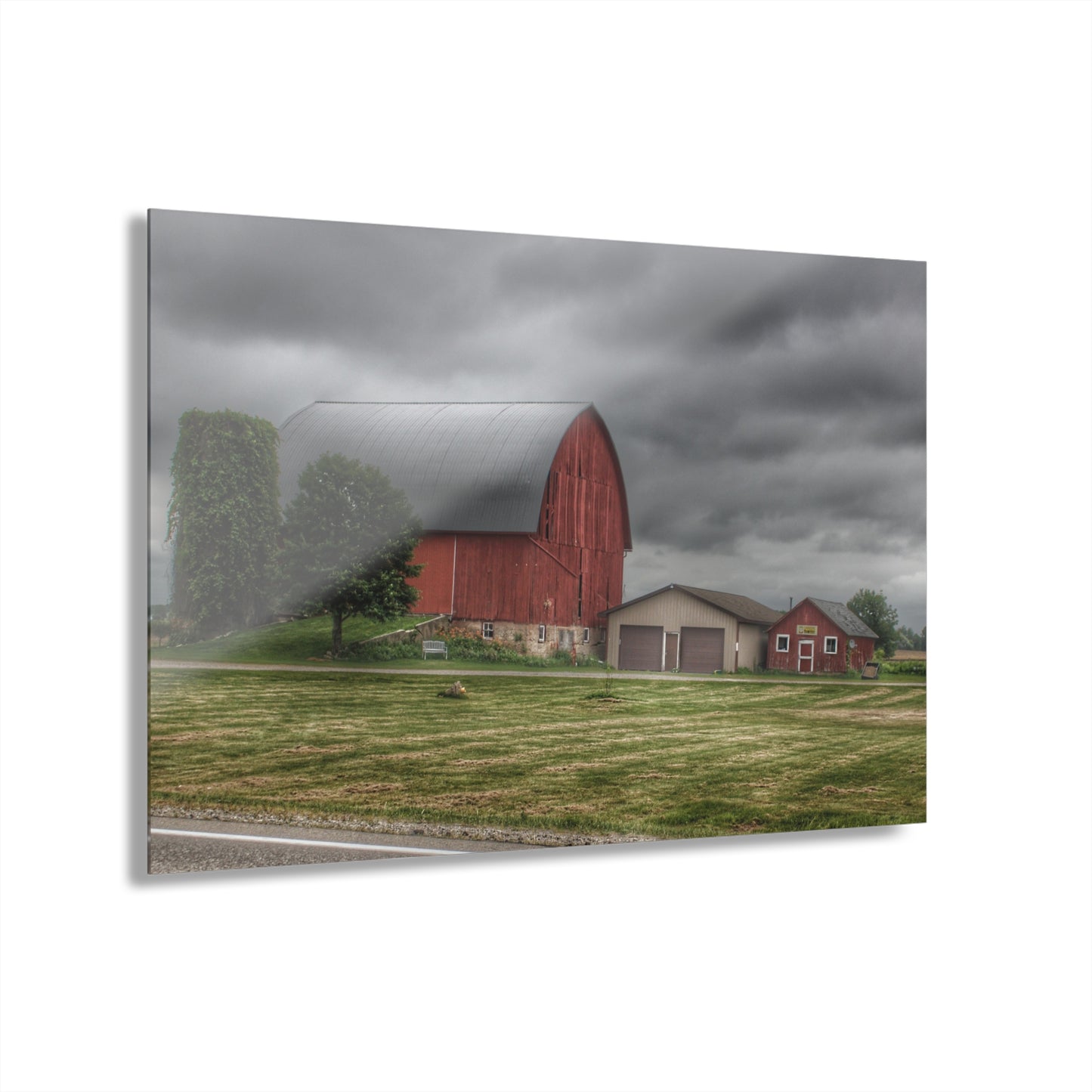 U R There Photography M-24 Country Bench Barn Rustic Farmhouse Acrylic Wall Print