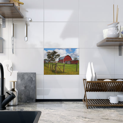 U R There Photography Beyond the Fence on Frances Road Rustic Farmhouse Decorative Ceramic Tile