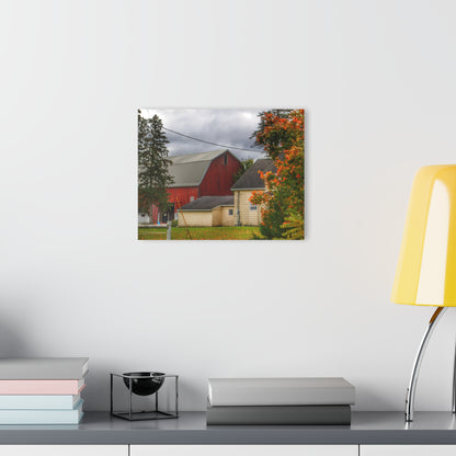 U R There Photography Farnsworth Road Red II Rustic Farmhouse Acrylic Wall Print