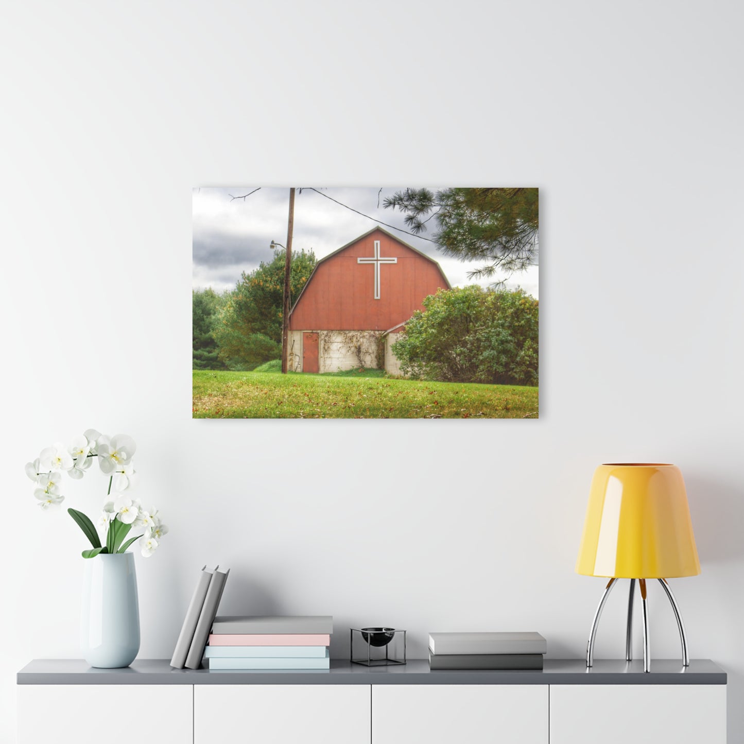 U R There Photography Flint River Road Cross Barn Rustic Farmhouse Acrylic Wall Print