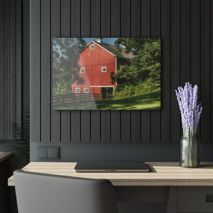 U R There Photography Oxford Red Rustic Farmhouse Acrylic Wall Print