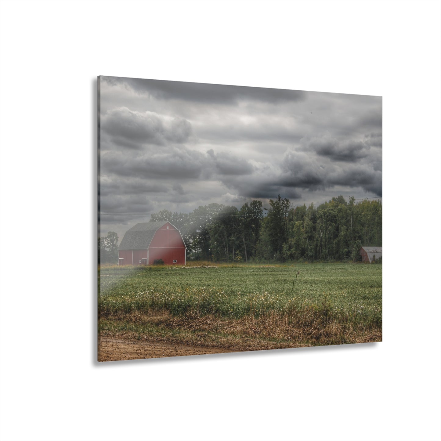 U R There Photography Weyer Road Red and Quonset Rustic Farmhouse Acrylic Wall Print