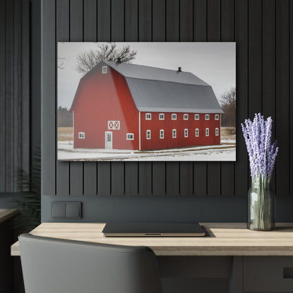 U R There Photography Hollow Corners Red Tree Silo II Rustic Farmhouse Acrylic Wall Print