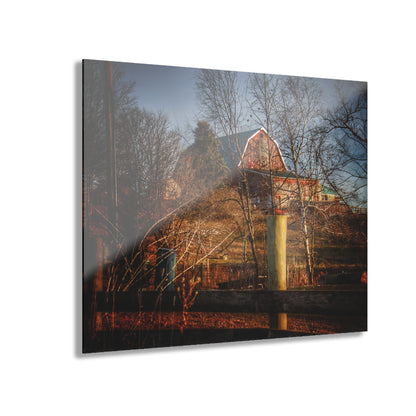 U R There Photography Marathon Road Hillside Red II Rustic Farmhouse Acrylic Wall Print