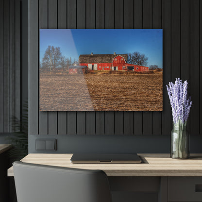 U R There Photography Rochester Road Red II Rustic Farmhouse Acrylic Wall Print