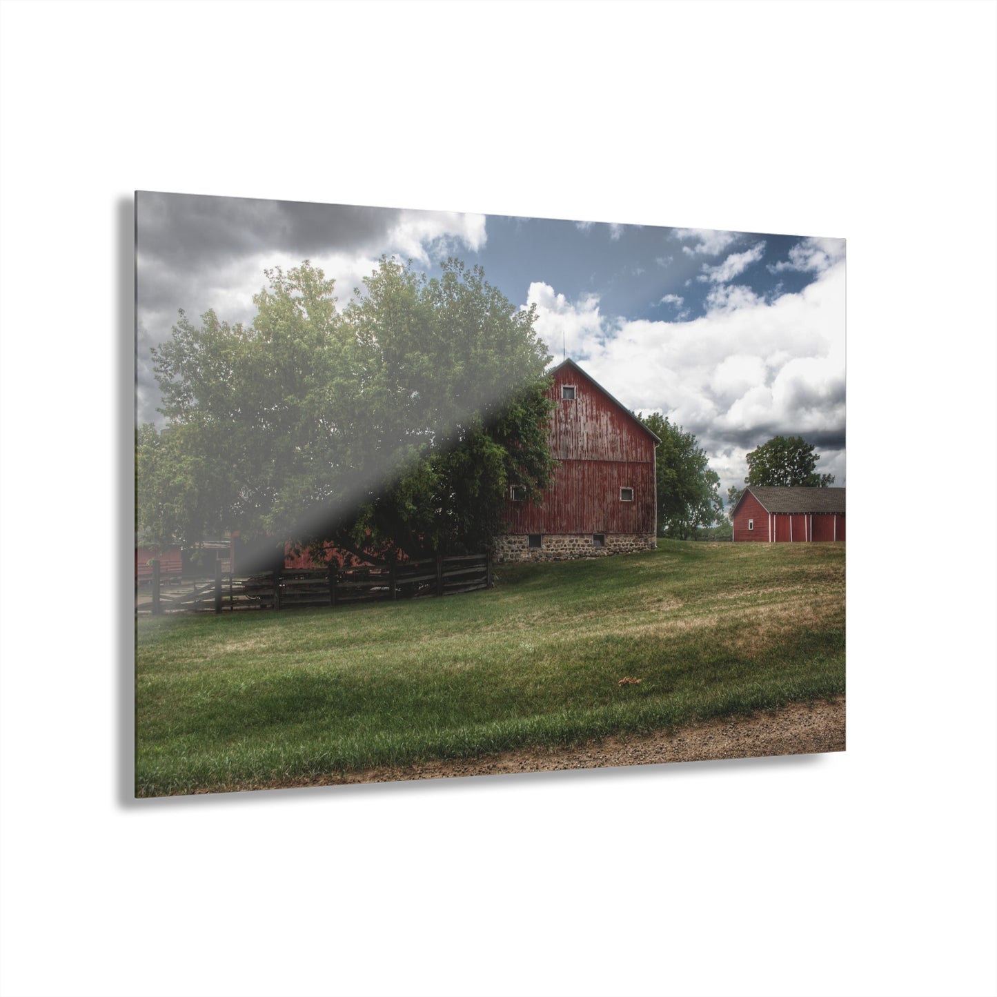 U R There Photography Five Lakes Red I Rustic Farmhouse Acrylic Wall Print
