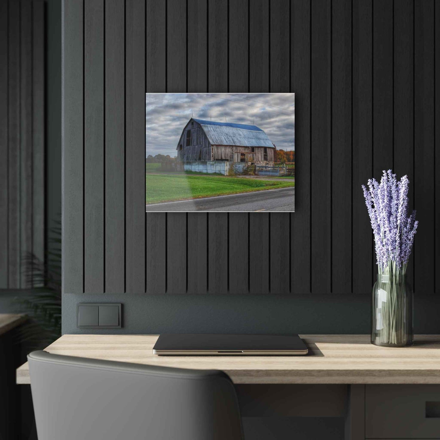 U R There Photography Marlette Road Haybarn Rustic Farmhouse Acrylic Wall Print