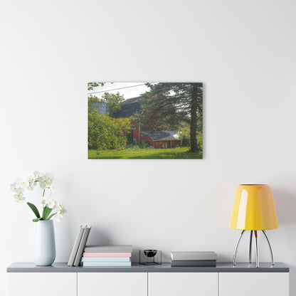 U R There Photography Grey Road Red Rustic Farmhouse Acrylic Wall Print