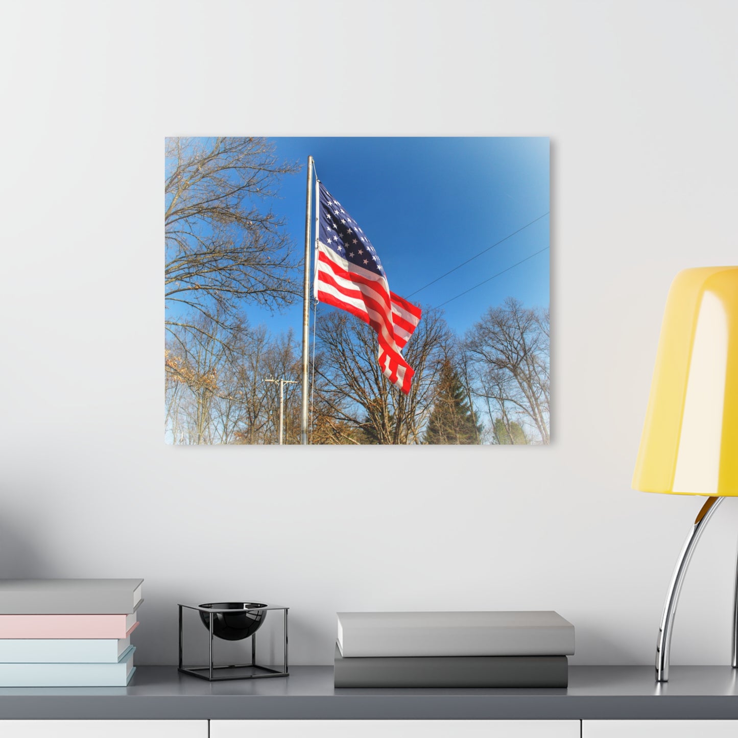 U R There Photography Our Grand Old Flag Rustic Farmhouse Acrylic Wall Print