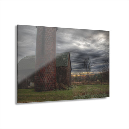 U R There Photography Pero Lake Road Grey II Rustic Farmhouse Acrylic Wall Print