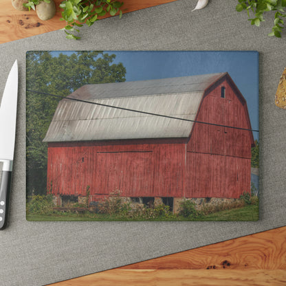 Barn Boutique Rustic Tempered-Glass Cutting Board| Belsay Road Red