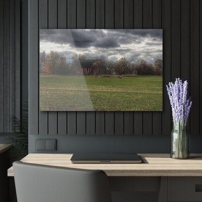U R There Photography Booth Road Hidden Red II Rustic Farmhouse Acrylic Wall Print