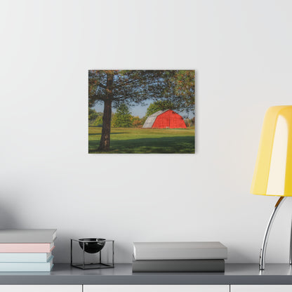 U R There Photography Peppermill Road Hidden Red Rustic Farmhouse Acrylic Wall Print