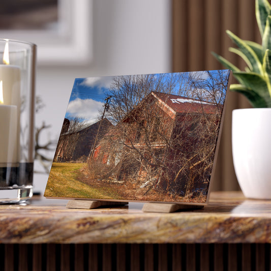 U R There Photography Buried Burnside Greys II Rustic Farmhouse Decorative Ceramic Tile