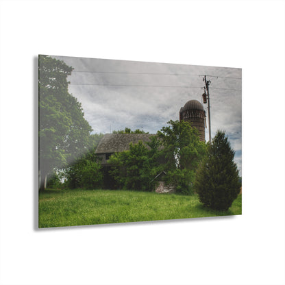 U R There Photography Higgins Road Greys Beyond the Greens Rustic Farmhouse Acrylic Wall Print