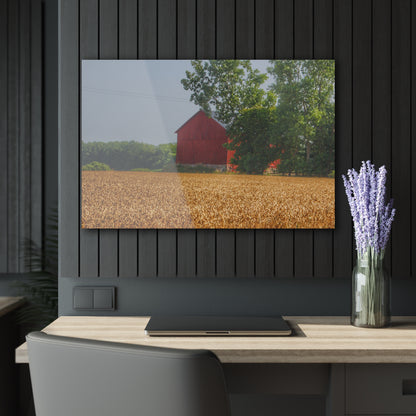 U R There Photography Tubspring Road Hidden Red Rustic Farmhouse Acrylic Wall Print
