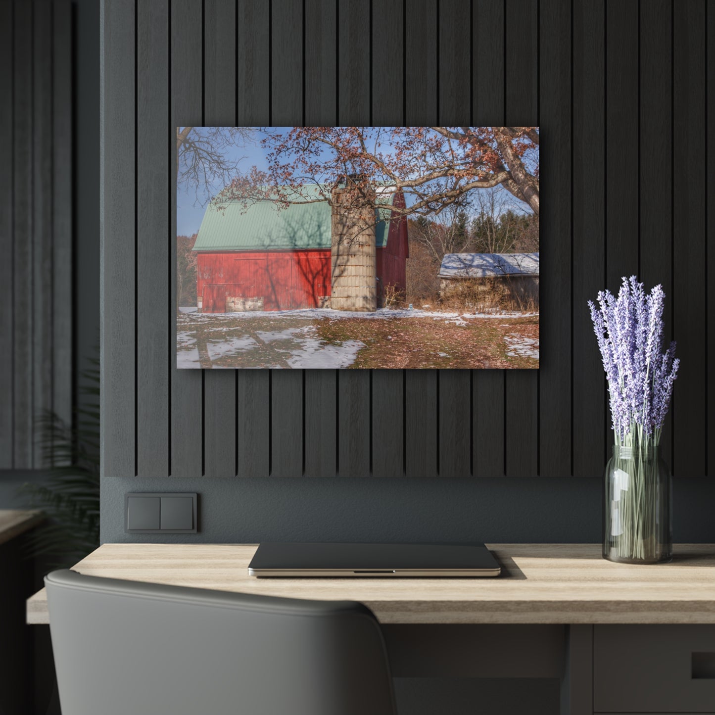 U R There Photography Webster Road Red II Rustic Farmhouse Acrylic Wall Print
