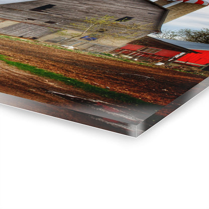 U R There Photography Murphy Lake Road Grey l Rustic Farmhouse Acrylic Wall Print