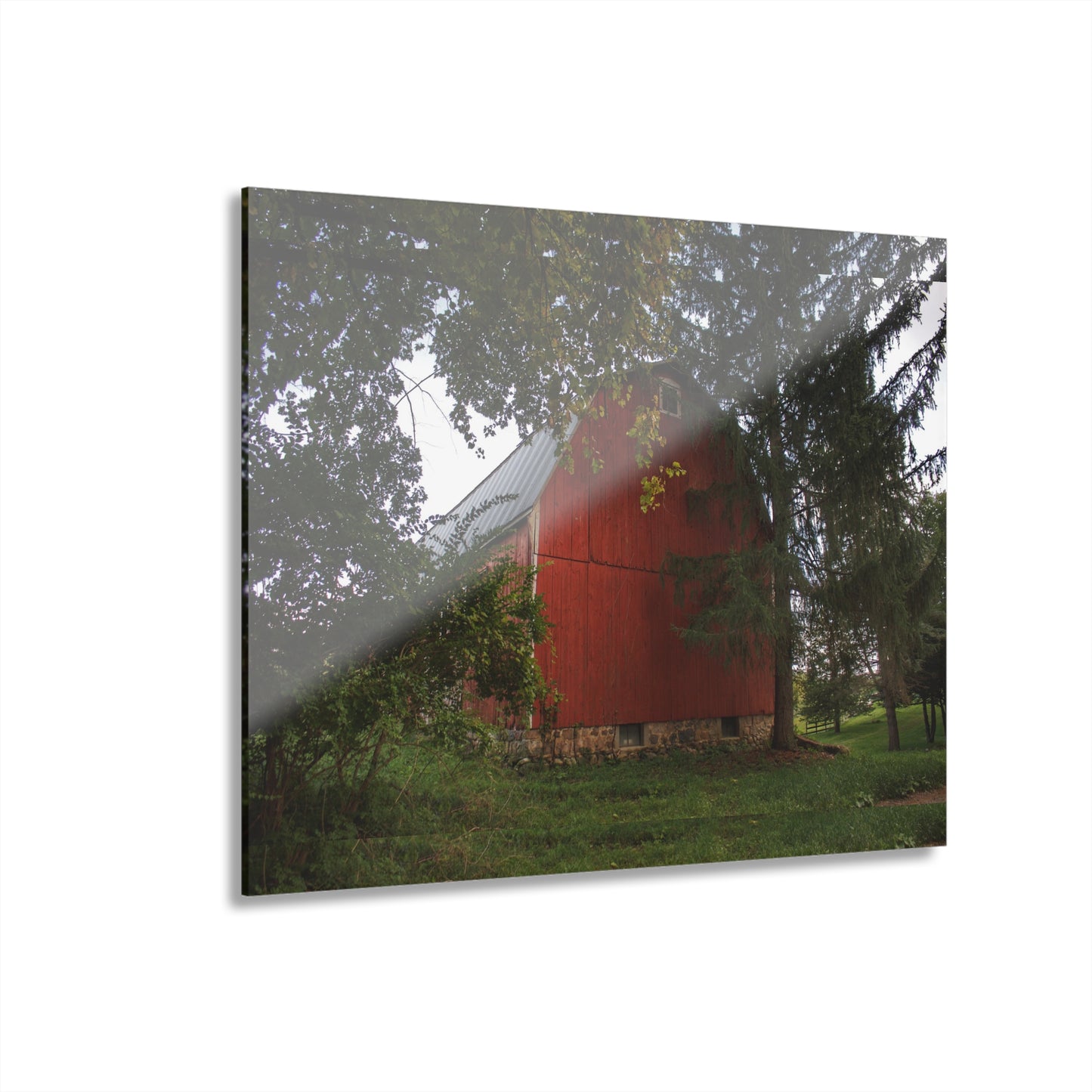 Barn Boutique Modern Farmhouse Acrylic Wall Print| Hough Road Late Summer Red I