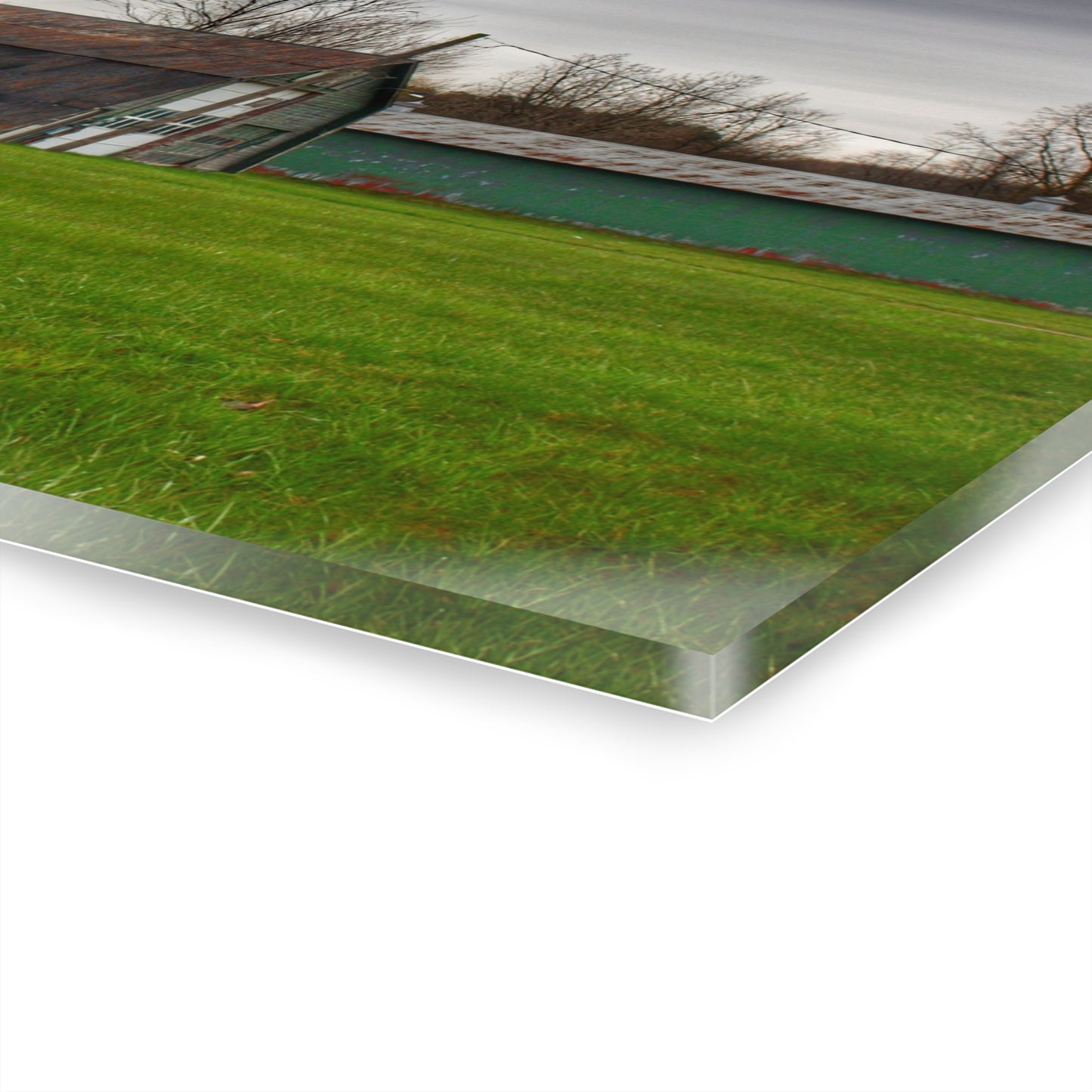 U R There Photography Hough Road Green Quonset III Rustic Farmhouse Acrylic Wall Print