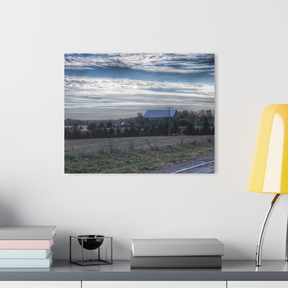 U R There Photography Burnside Road Grey Blues Rustic Farmhouse Acrylic Wall Print