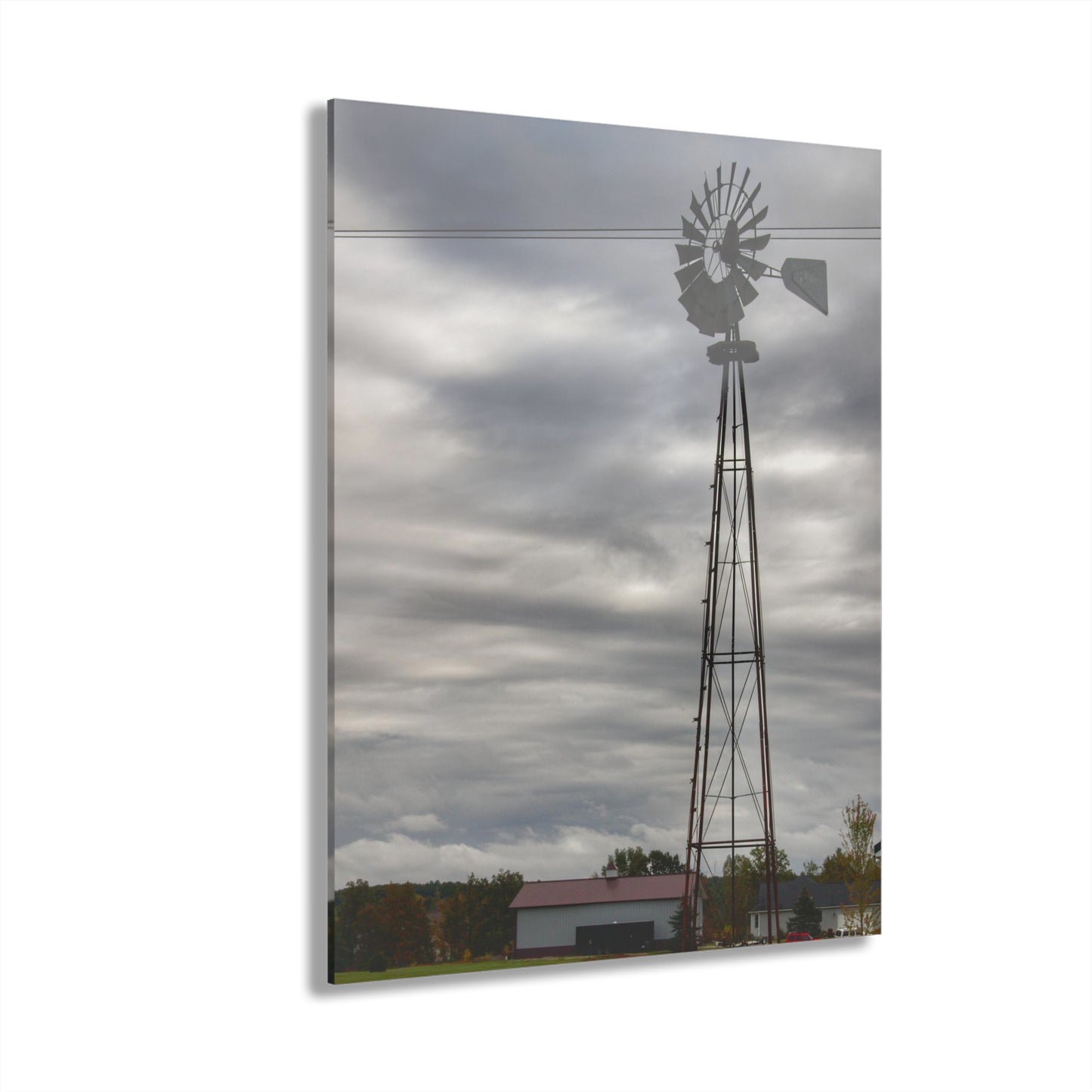 U R There Photography Valentine Road Windmill Rustic Farmhouse Acrylic Wall Print