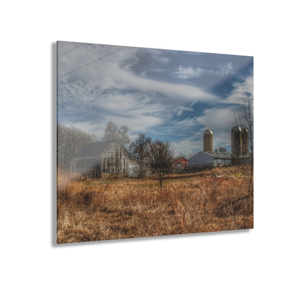 U R There Photography Newark Road White II Rustic Farmhouse Acrylic Wall Print