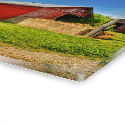 U R There Photography Marlette Road Saltbox Red Rustic Farmhouse Acrylic Wall Print