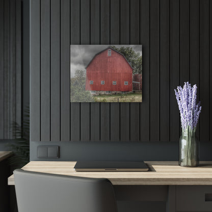 U R There Photography Vassar Road Red II Rustic Farmhouse Acrylic Wall Print