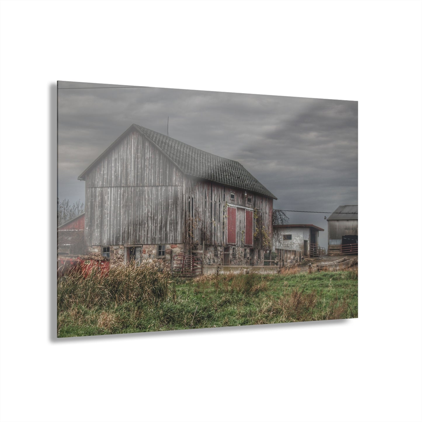 U R There Photography Swaffer Road Grey Rustic Farmhouse Acrylic Wall Print