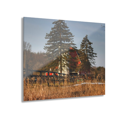 U R There Photography Blood Road Red I Rustic Farmhouse Acrylic Wall Print