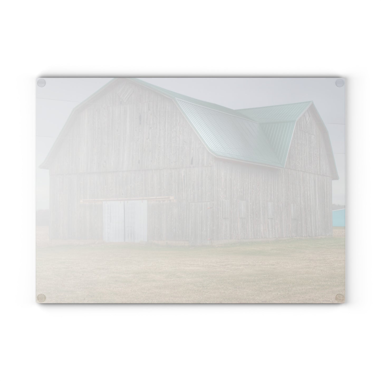 U R There Photography Forest Road Grey Rustic Farmhouse Tempered-Glass Cutting Board