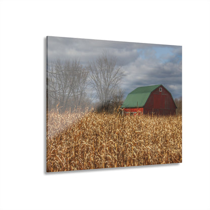 U R There Photography North Force Road Hidden Red Rustic Farmhouse Acrylic Wall Print