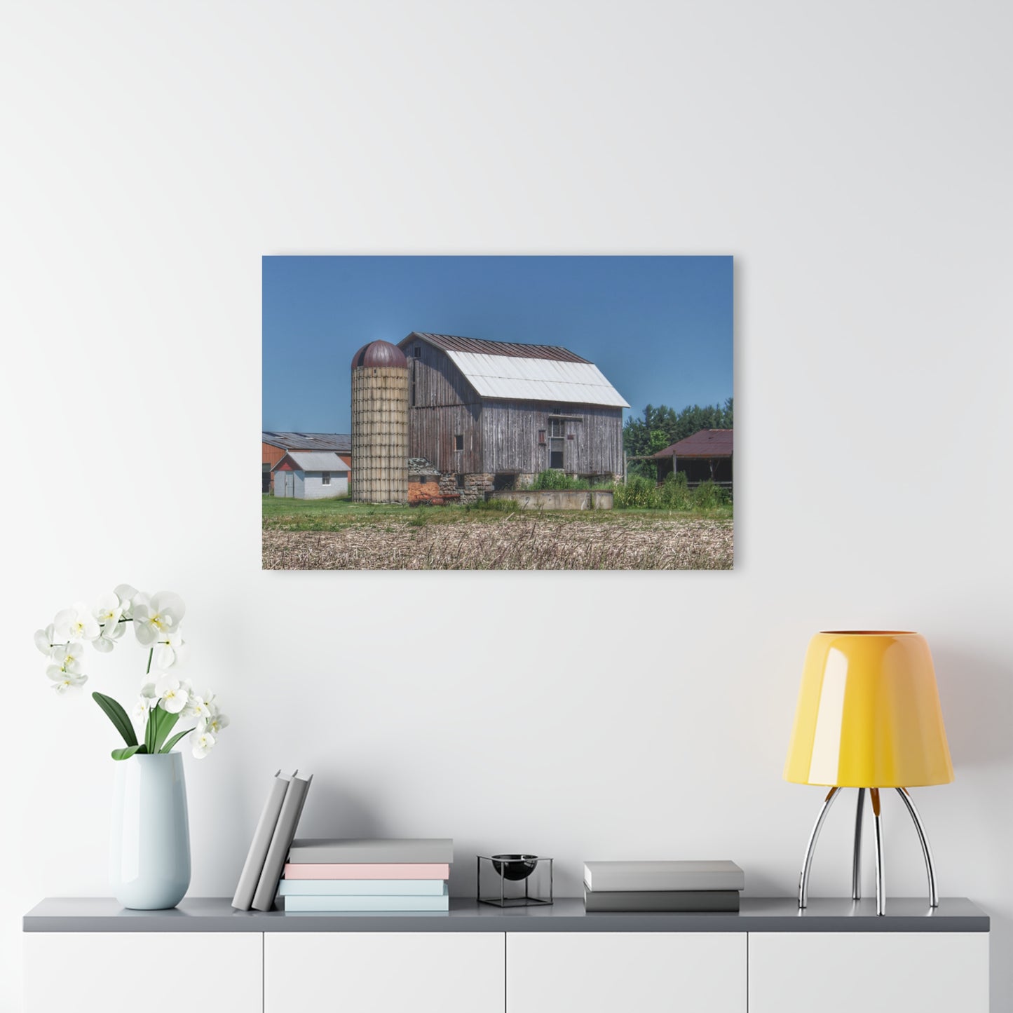 U R There Photography Millington Road Grey Rustic Farmhouse Acrylic Wall Print