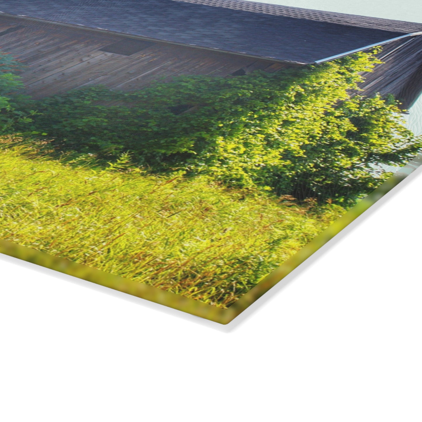 U R There Photography North Lake Pleasant Road Old Grey Rustic Farmhouse Tempered-Glass Cutting Board