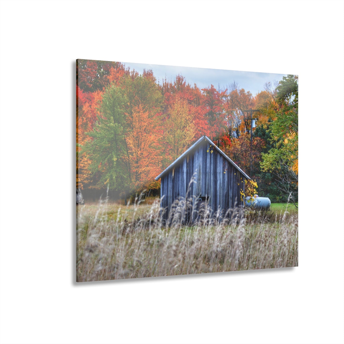 U R There Photography Beyond Church Road Little Grey Rustic Farmhouse Acrylic Wall Print