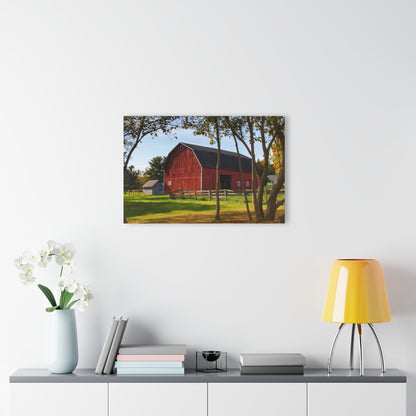 U R There Photography Hough Road Red I Rustic Farmhouse Acrylic Wall Print