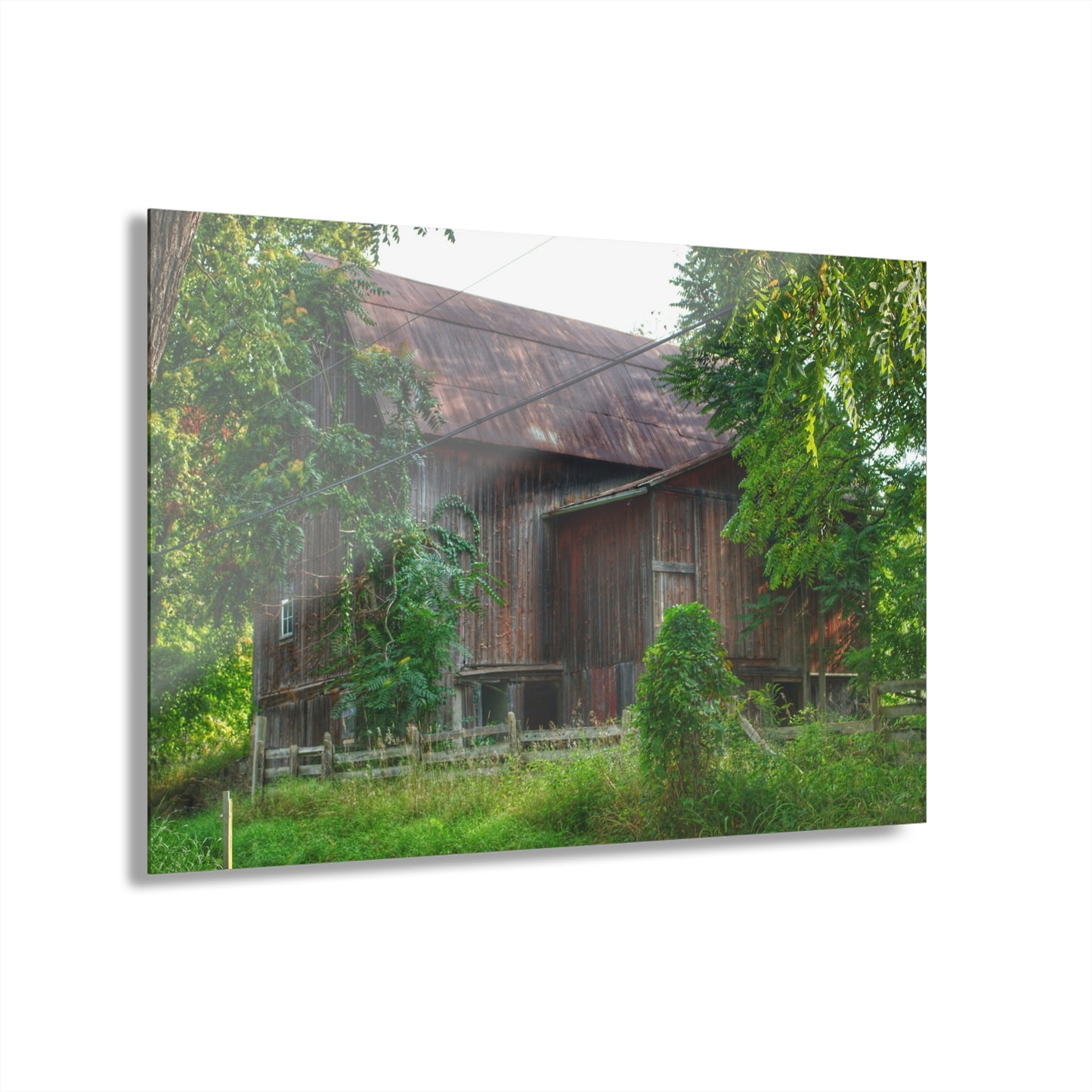 U R There Photography Oxford Rusted Red I Rustic Farmhouse Acrylic Wall Print
